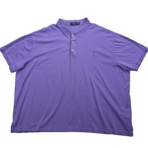 Polo Ralph Lauren Mens Purple Short Sleeve Cotton Polo Shirt Size 5XB Big & Tall